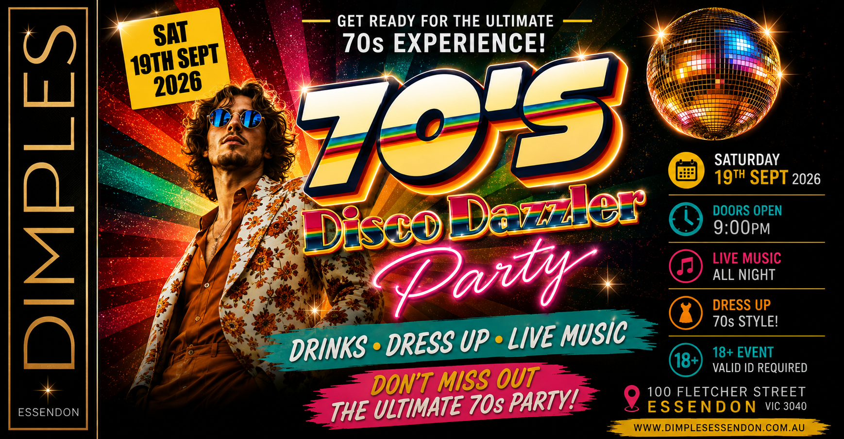 DISCO DAZZLER 19TH SEPT